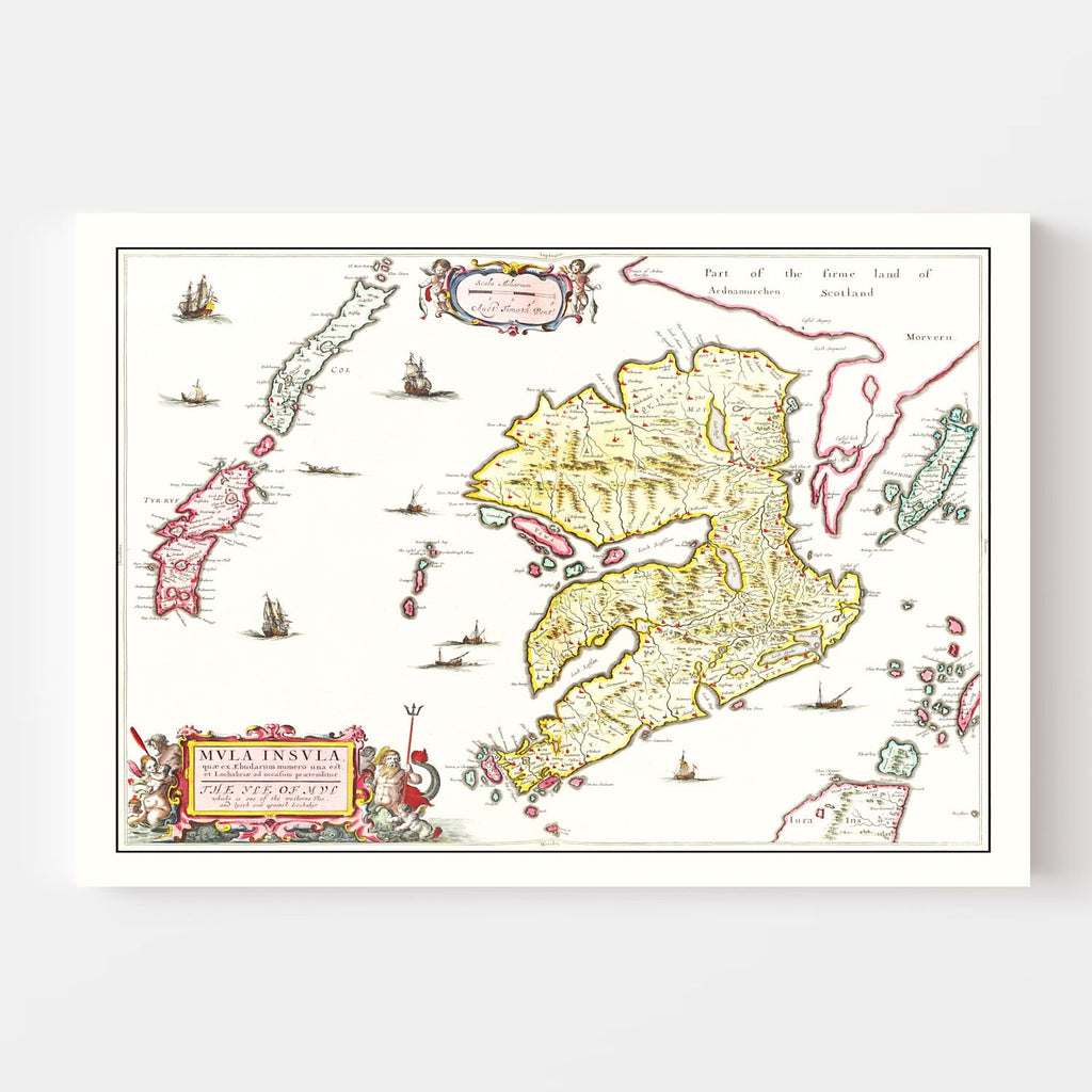 Vintage Map of the Isle of Mull 1665