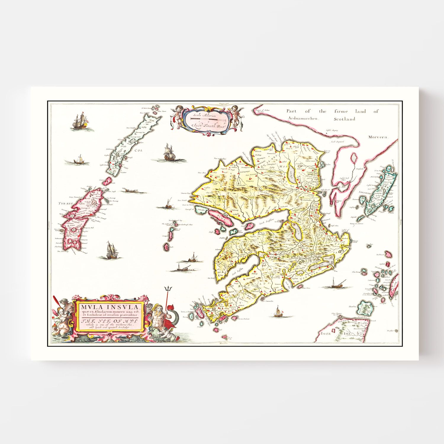 Vintage Map of the Isle of Mull 1665