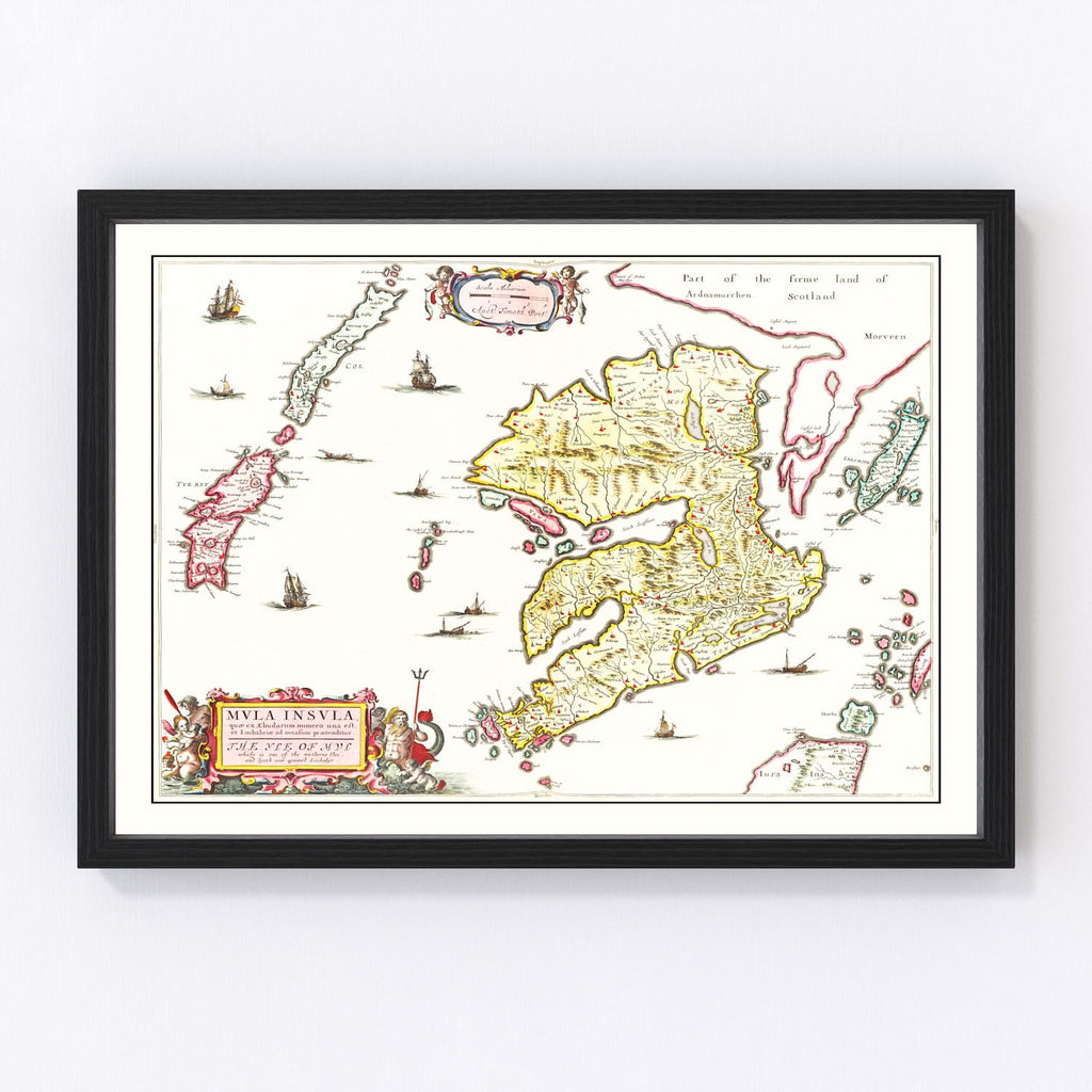 Vintage Map of the Isle of Mull 1665