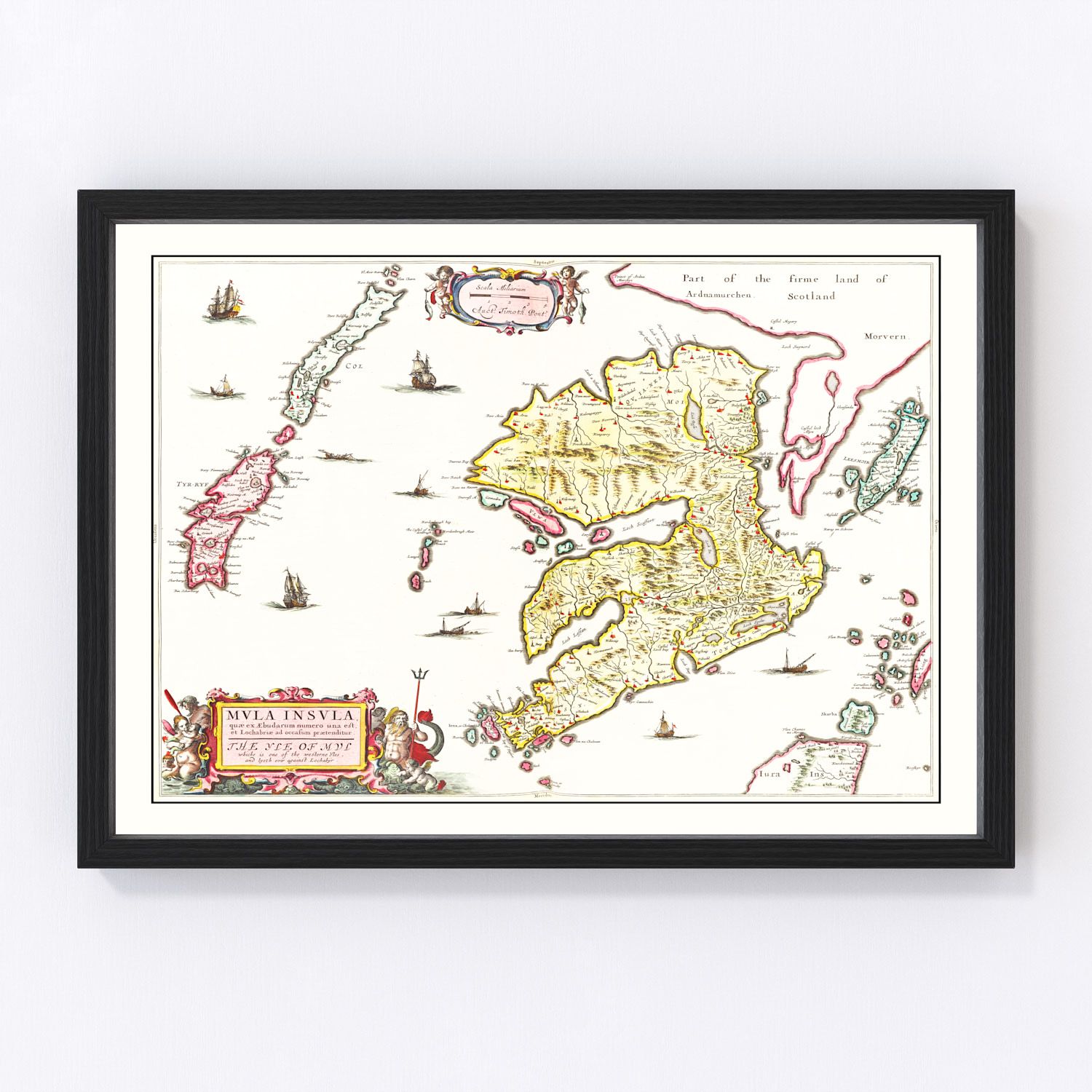 Vintage Map of the Isle of Mull 1665