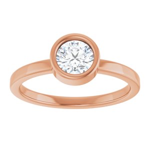 14K Rose Gold 5/8 CT Natural Diamond Ring