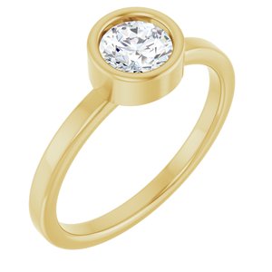 14K Yellow Gold 5/8 CT Natural Diamond Ring