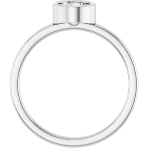 Platinum 5/8 CT Natural Diamond Ring