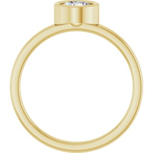 14K Yellow Gold 5/8 CT Natural Diamond Ring