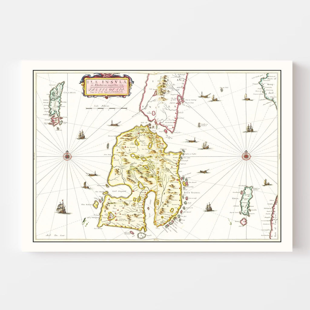 Vintage Map of the Isle of Islay 1665
