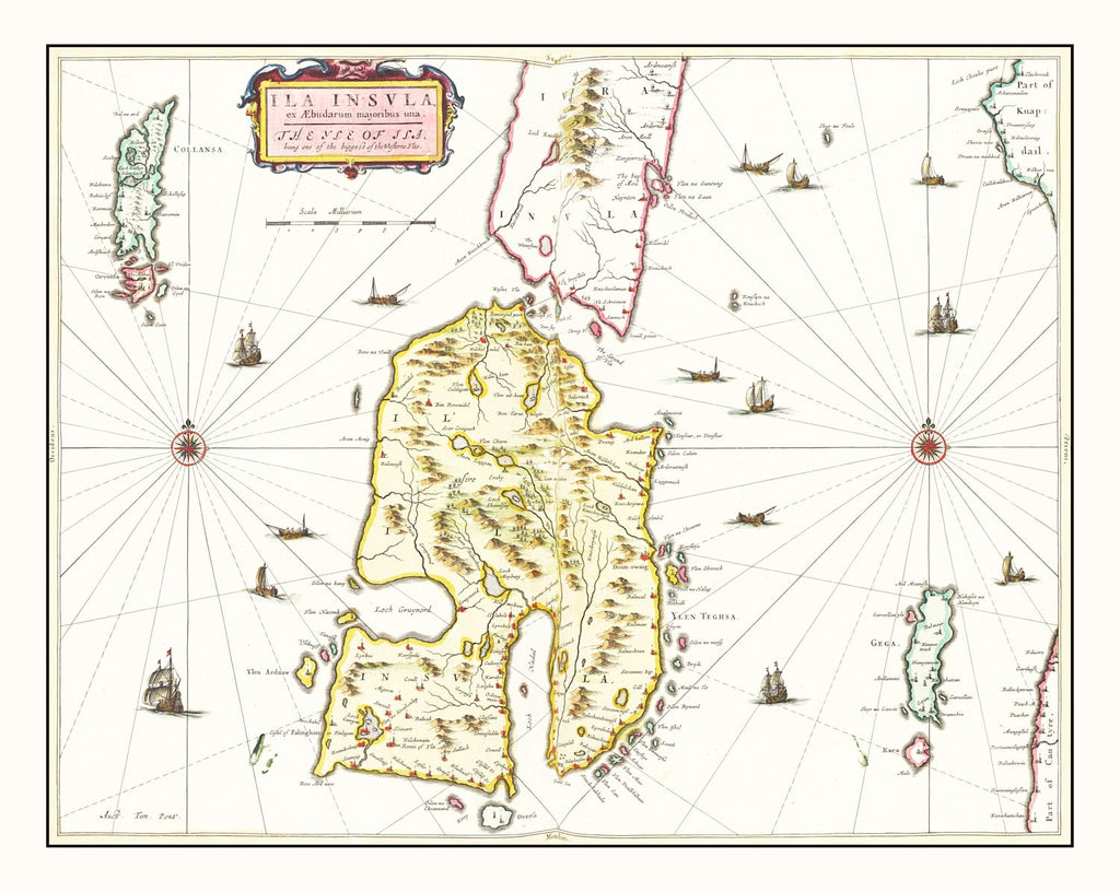 Vintage Map of the Isle of Islay 1665