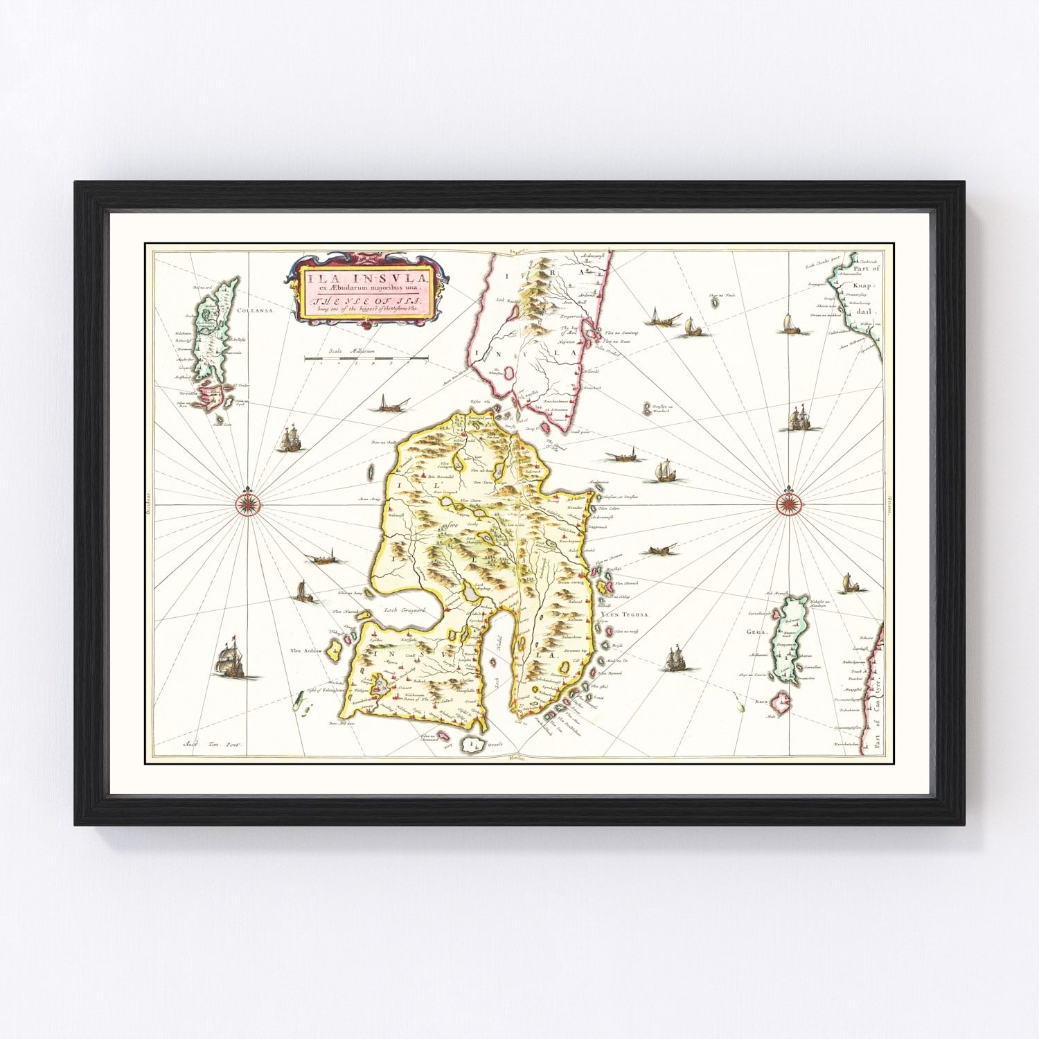 Vintage Map of the Isle of Islay 1665