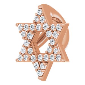 14K Rose Gold 1/10 CTW Natural Diamond Star of David Pendant