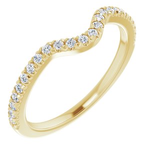 14K Yellow 1/4 CTW Natural Diamond French-Set Matching Band