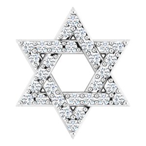 Platinum 1/10 CTW Natural Diamond Star of David Pendant