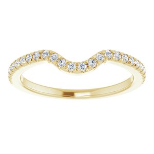 14K Yellow 1/4 CTW Natural Diamond French-Set Matching Band