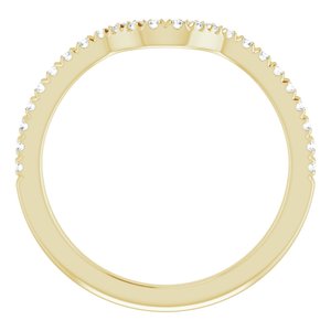 14K Yellow 1/4 CTW Natural Diamond French-Set Matching Band