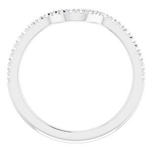Platinum 1/4 CTW Natural Diamond French-Set Matching Band
