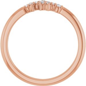 14K Rose Gold .08 CTW Natural Diamond Stackable Cluster Ring