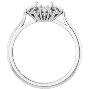 Continuum Sterling Silver 6 mm Round Halo-Style Ring Mounting