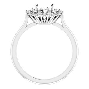 Continuum Sterling Silver 7 mm Round Halo-Style Ring Mounting
