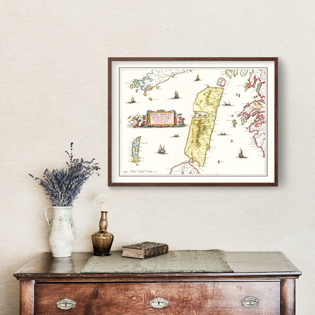 Vintage Map of the Isle of Jura 1665