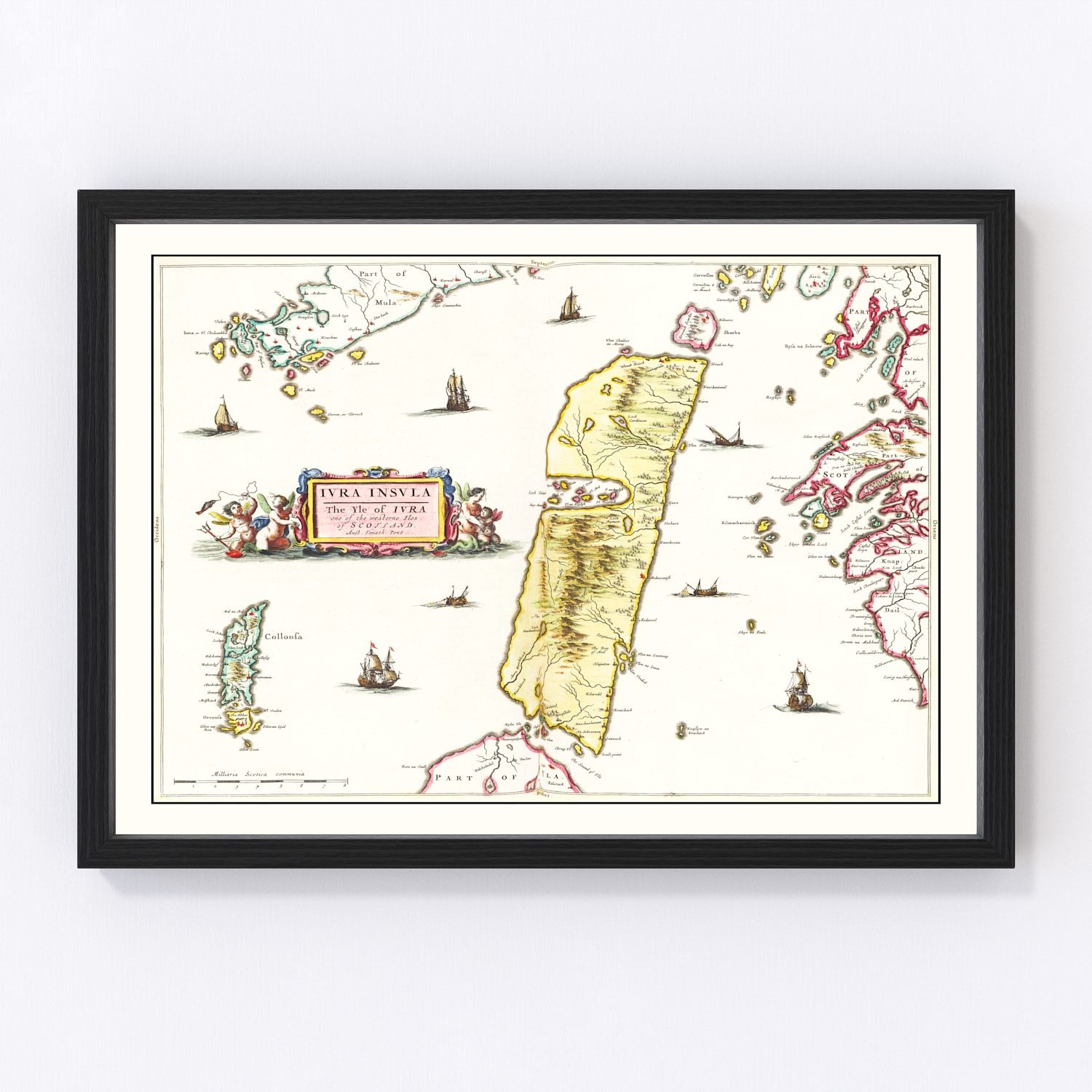 Vintage Map of the Isle of Jura 1665