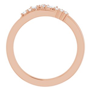 14K Rose Gold 1/5 CTW Natural Diamond Scattered Ring