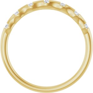 14K Yellow Gold .06 CTW Natural Diamond Stackable Ring