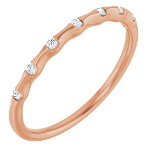 14K Rose Gold .06 CTW Natural Diamond Stackable Ring