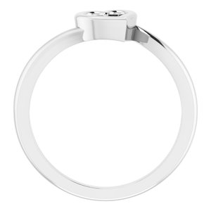 Sterling Silver .06 CTW Lab-Grown Diamond Heart Ring