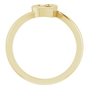 14K Yellow Gold Vermeil .06 CTW Lab-Grown Diamond Heart Ring