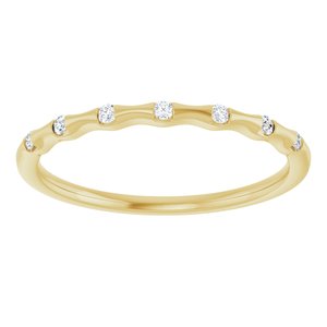 14K Yellow Gold .06 CTW Natural Diamond Stackable Ring