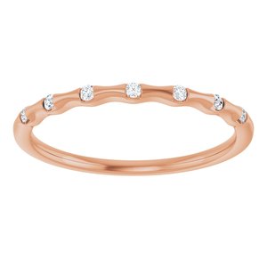 14K Rose Gold .06 CTW Natural Diamond Stackable Ring