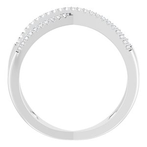 Sterling Silver 1/6 CTW Lab-Grown Diamond Criss-Cross Ring