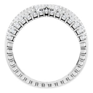 14K White Gold 1/2 CTW Natrual Diamond Negative Space Ring