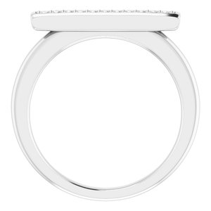 14K White Gold 1/10 CTW Natural Diamond Bar Ring