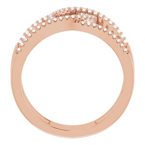 14K Rose Gold 1/5 CTW Natural Diamond Interlocking Loop Ring