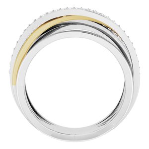 14K White/Yellow Gold 1/2 CTW Natural Diamond Ring