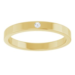 14K Yellow Gold .02 CTW Natural Diamond Family Stackable Ring