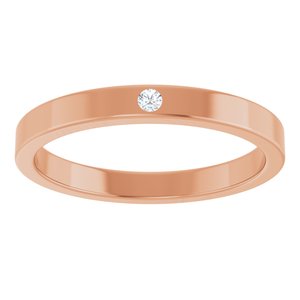 14K Rose Gold .02 CTW Natural Diamond Family Stackable Ring