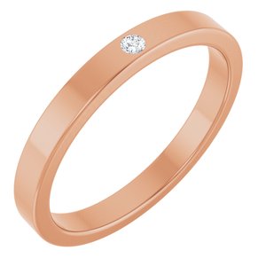 14K Rose Gold .02 CTW Natural Diamond Family Stackable Ring