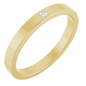 14K Yellow Gold .02 CTW Natural Diamond Family Stackable Ring