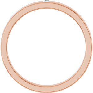 14K Rose Gold .02 CTW Natural Diamond Family Stackable Ring