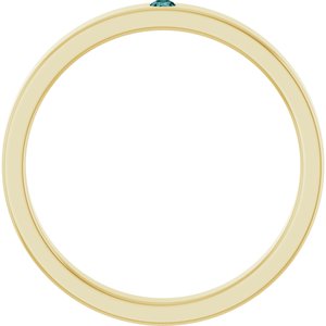 14K Yellow Gold Natural Alexandrite Family Stackable Ring