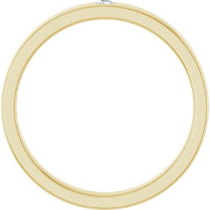 14K Yellow Gold .02 CTW Natural Diamond Family Stackable Ring