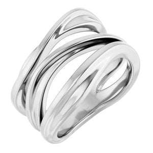 Platinum Negative Space Ring