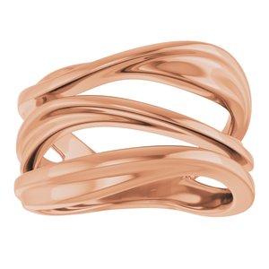 14K Rose Negative Space Ring