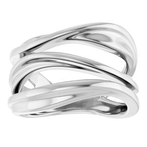 Platinum Negative Space Ring
