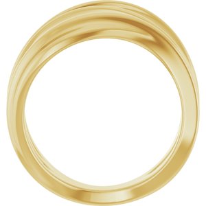 14K Yellow Negative Space Ring