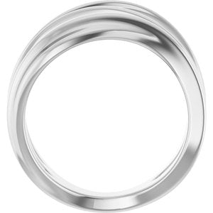 Platinum Negative Space Ring