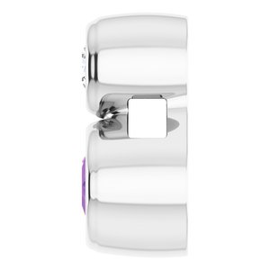 Platinum 5x3 mm Oval Natural Amethyst & .03 CT Natural Diamond Pendant