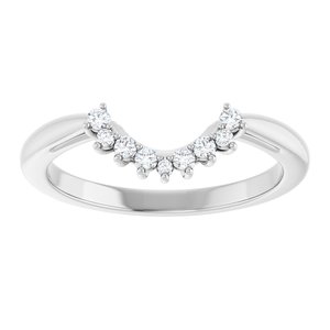 Platinum 1/10 CTW Natural Diamond Natural Matching Band