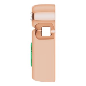 14K Rose Gold 4x4 mm Square Natural Emerald & .03 CT Natural Diamond Pendant
