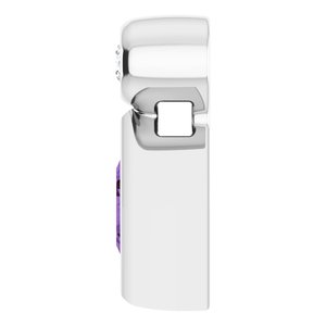 Platinum 4x4 mm Square Amethyst & .03 CT Natural Diamond Pendant